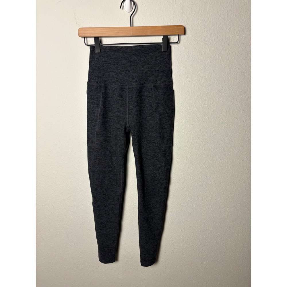 Beyond Yoga Spacedye Pocket Leggings Charcoal Gray High Waisted Size S 24 Inseam